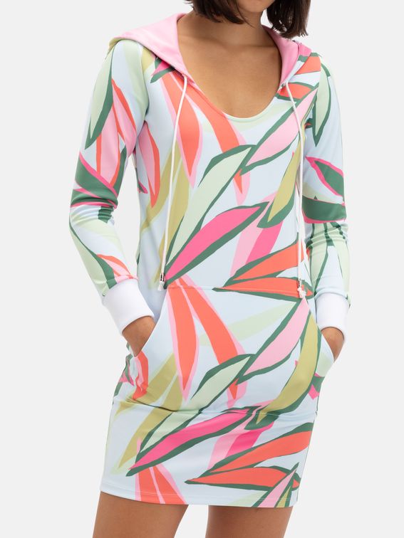 sweatshirt dress with hood