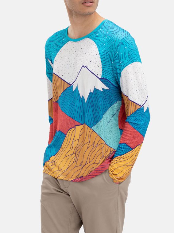 Men's Basic Custom Cotton Long Sleeve T-Shirt