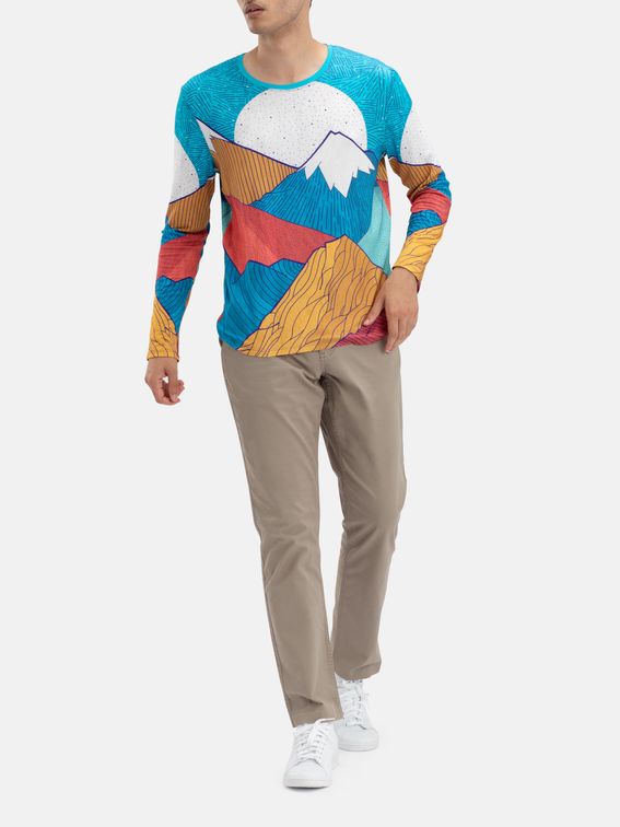 Men's Custom Cotton Long Sleeve T-Shirt