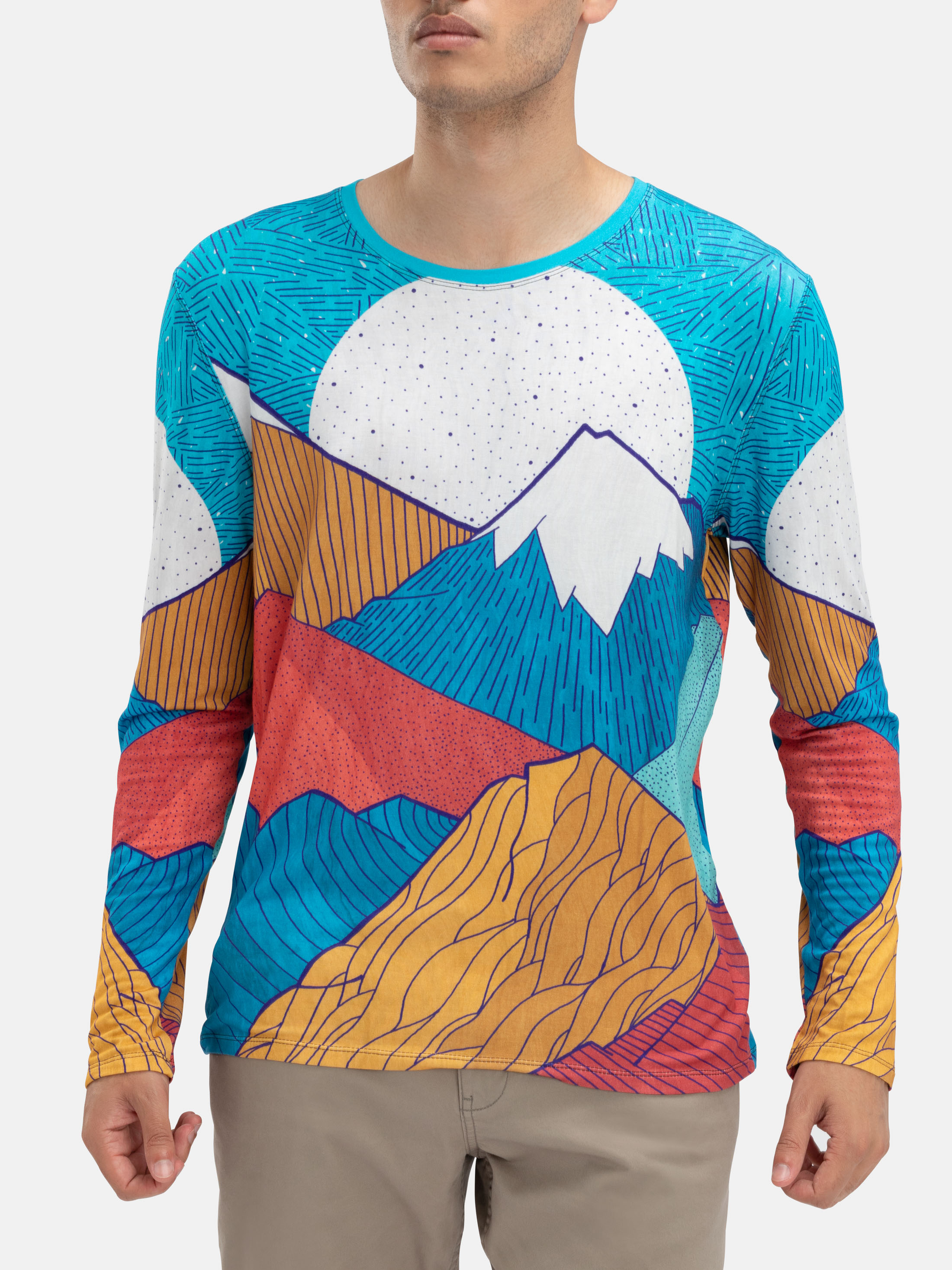 T-shirt à manches longues en coton pour homme