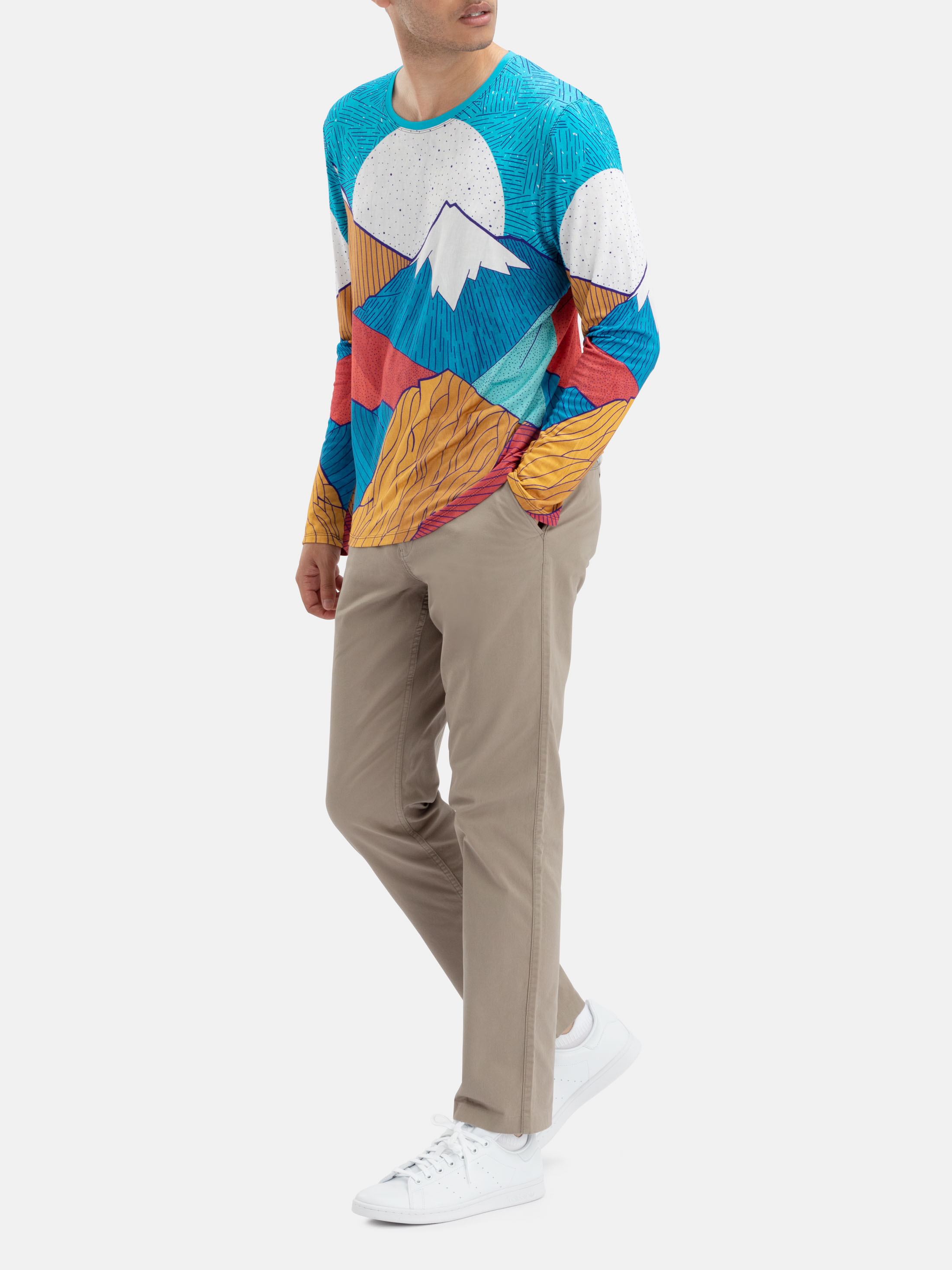 T-shirt à manches longues personnalisé pour homme