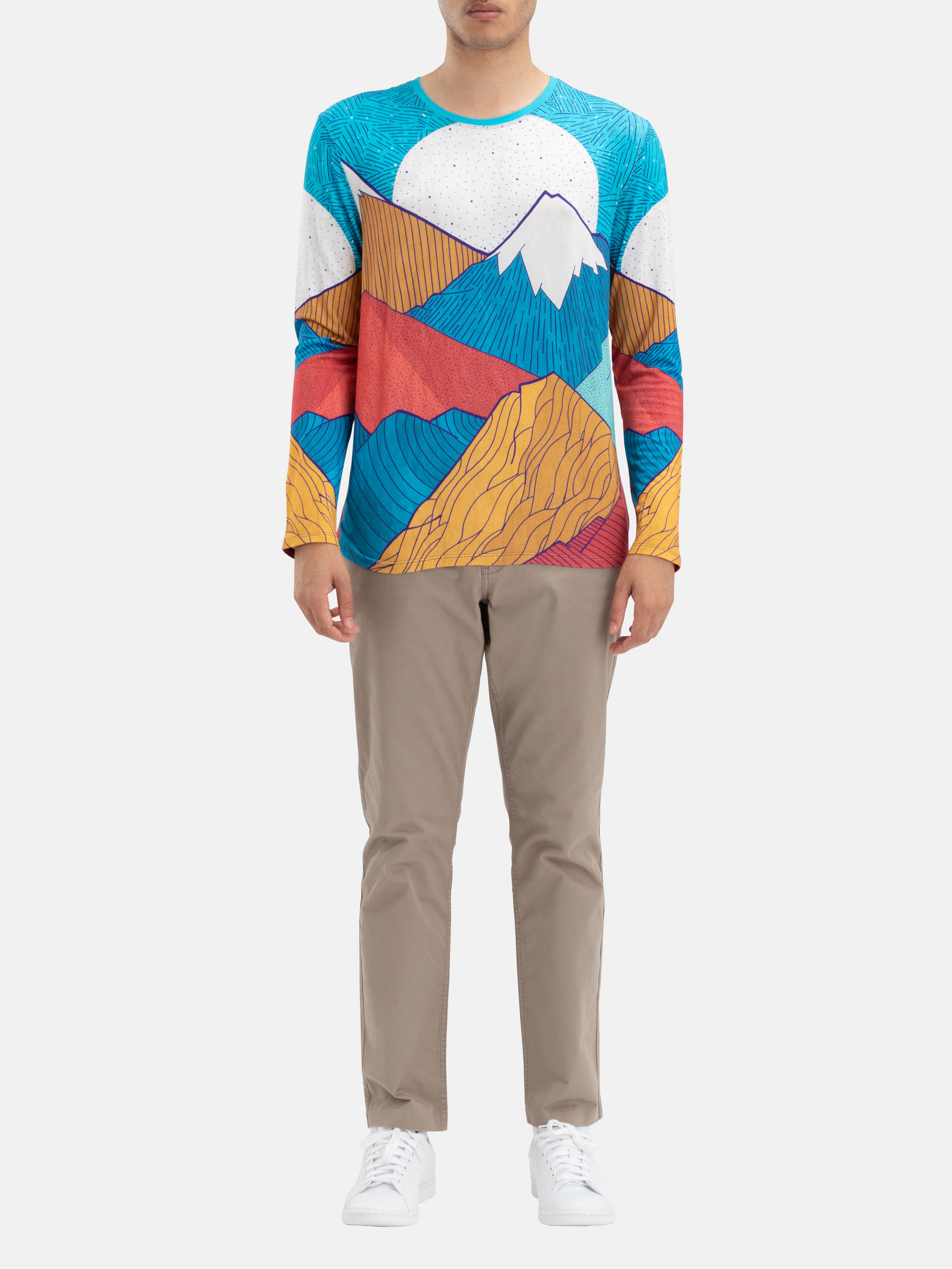 T-shirt basique à manches longues en coton personnalisé