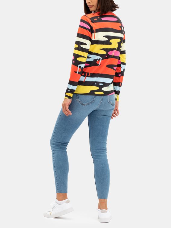 Basic-T-Shirt mit langen Ärmeln aus Baumwolle