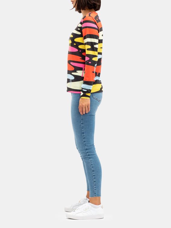 Individuell gestaltetes Langarm-T-Shirt aus Baumwolle für Damen