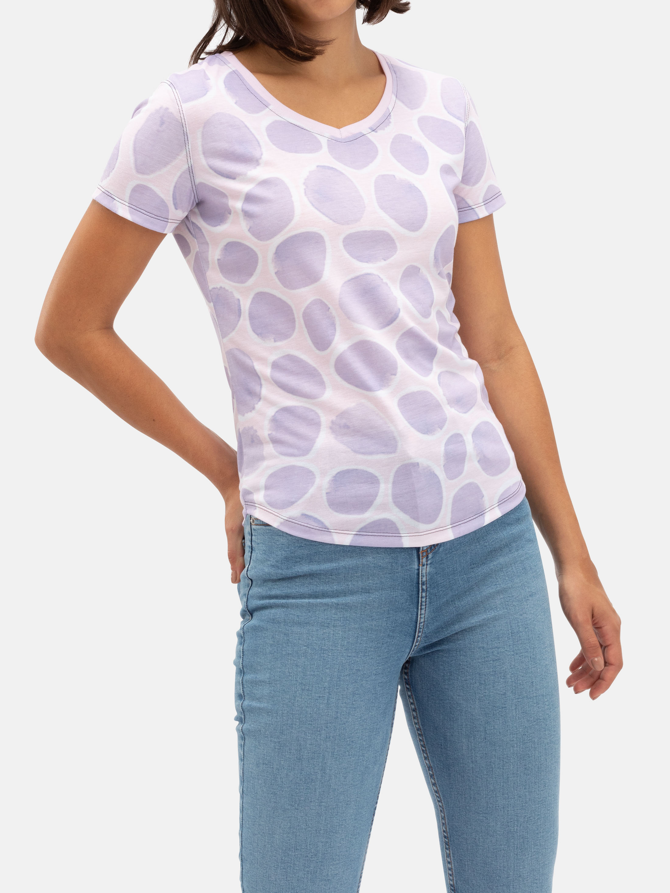 T-shirts col V pour femmes