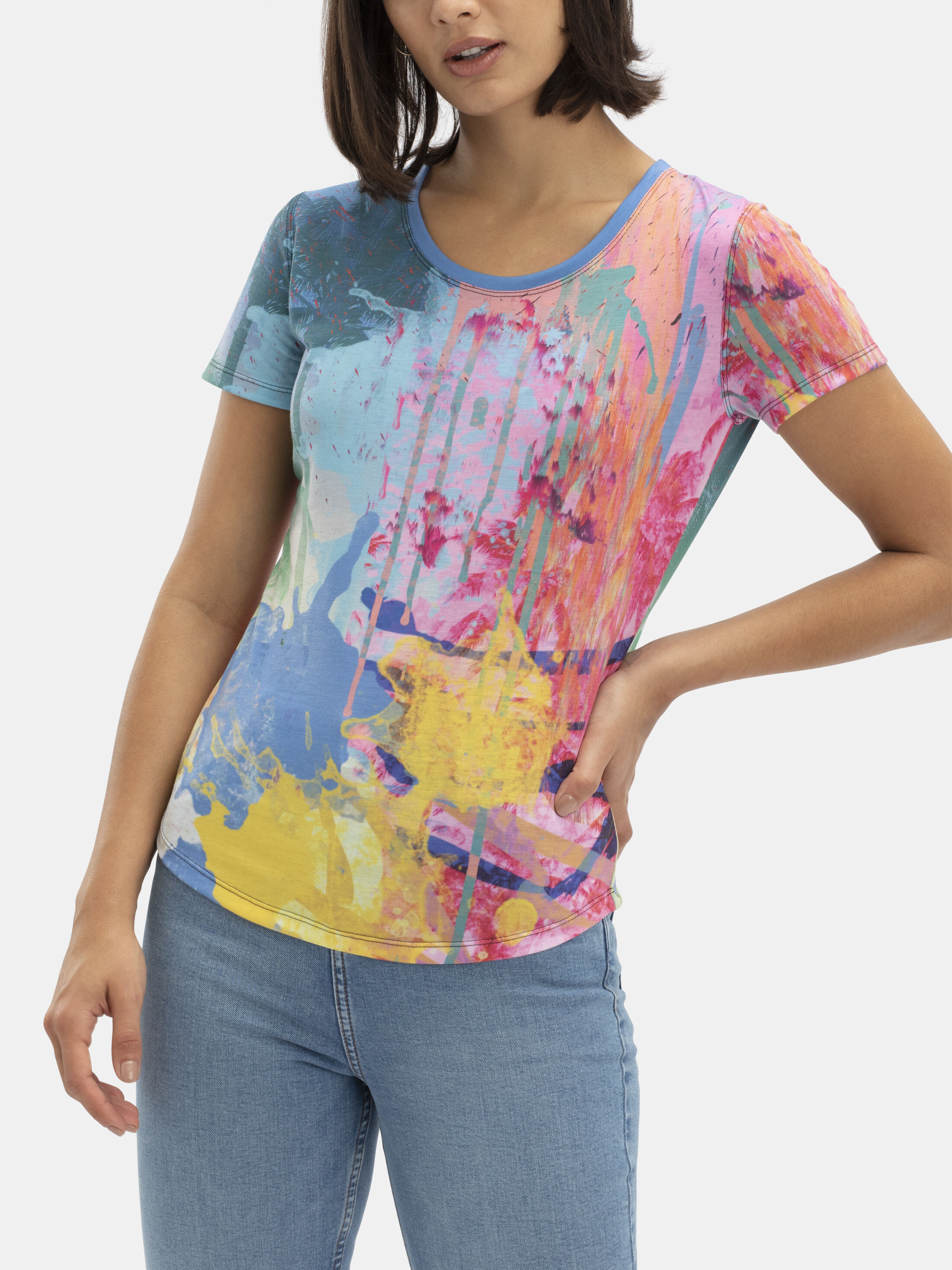 Ärmel auf dem Damen Slim-Fit T-Shirt