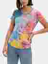 printed women's tee shoulder detail