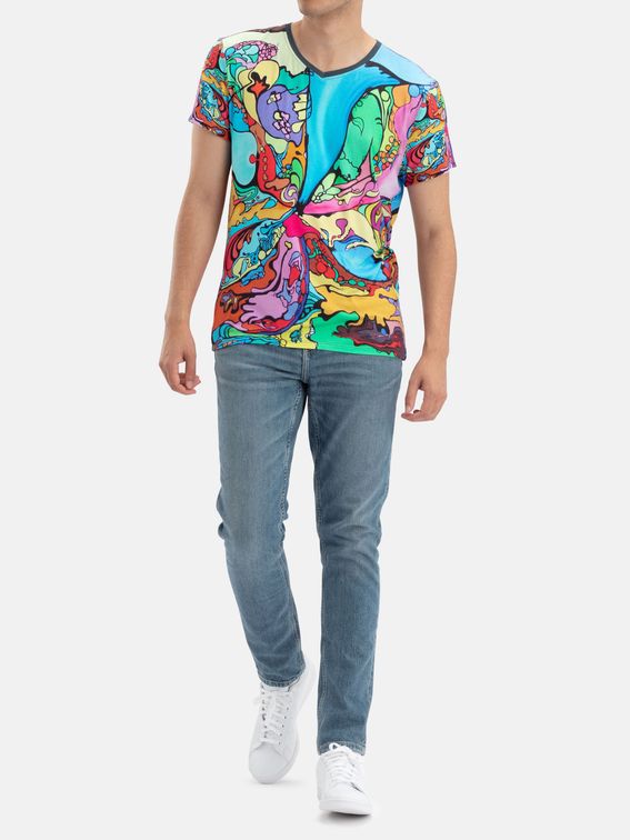 Custom Men's V Neck T-Shirts