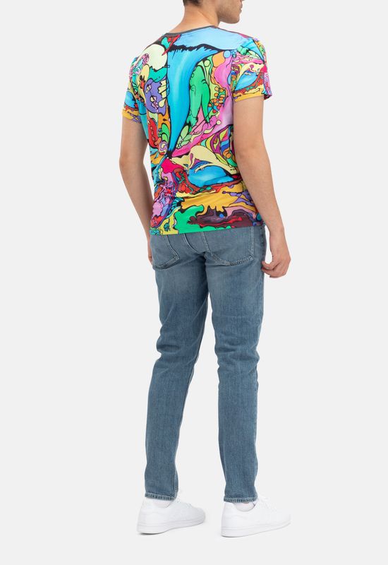 Custom v 2024 neck t shirts