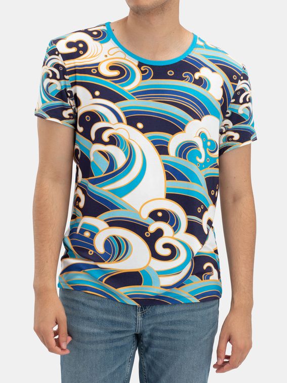 Printed Crew Neck T Shirt handmade