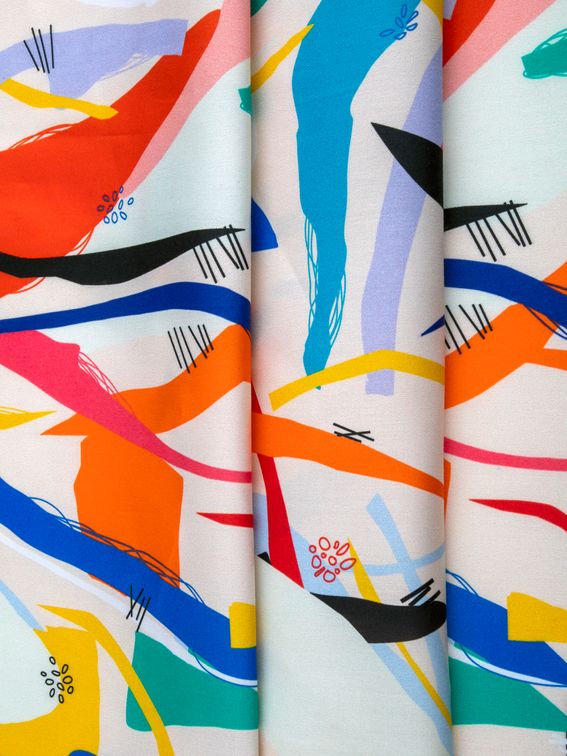 raso di cotone stampato