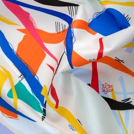 コットンサティーン 布印刷