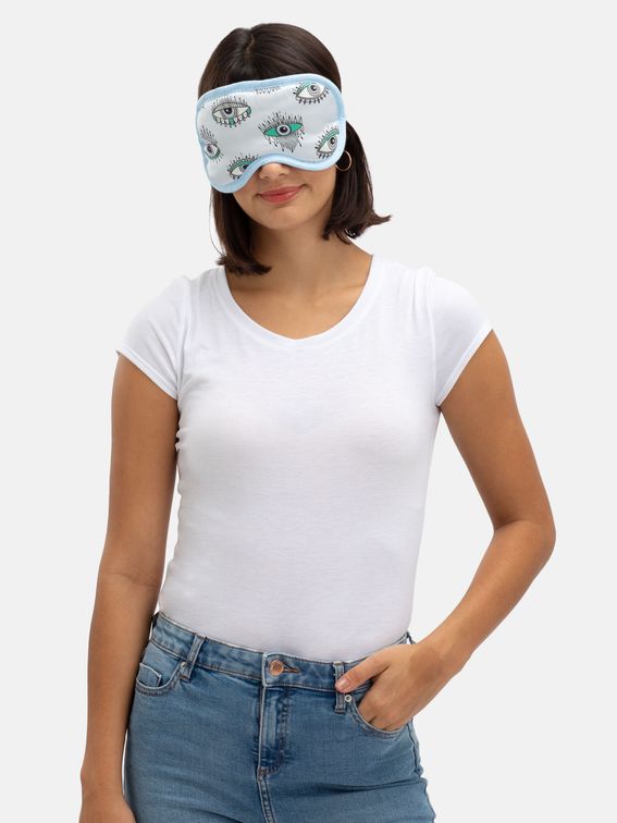 custom eye mask on dressing table