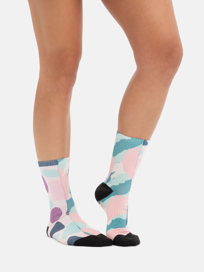 custom printed socks visible line