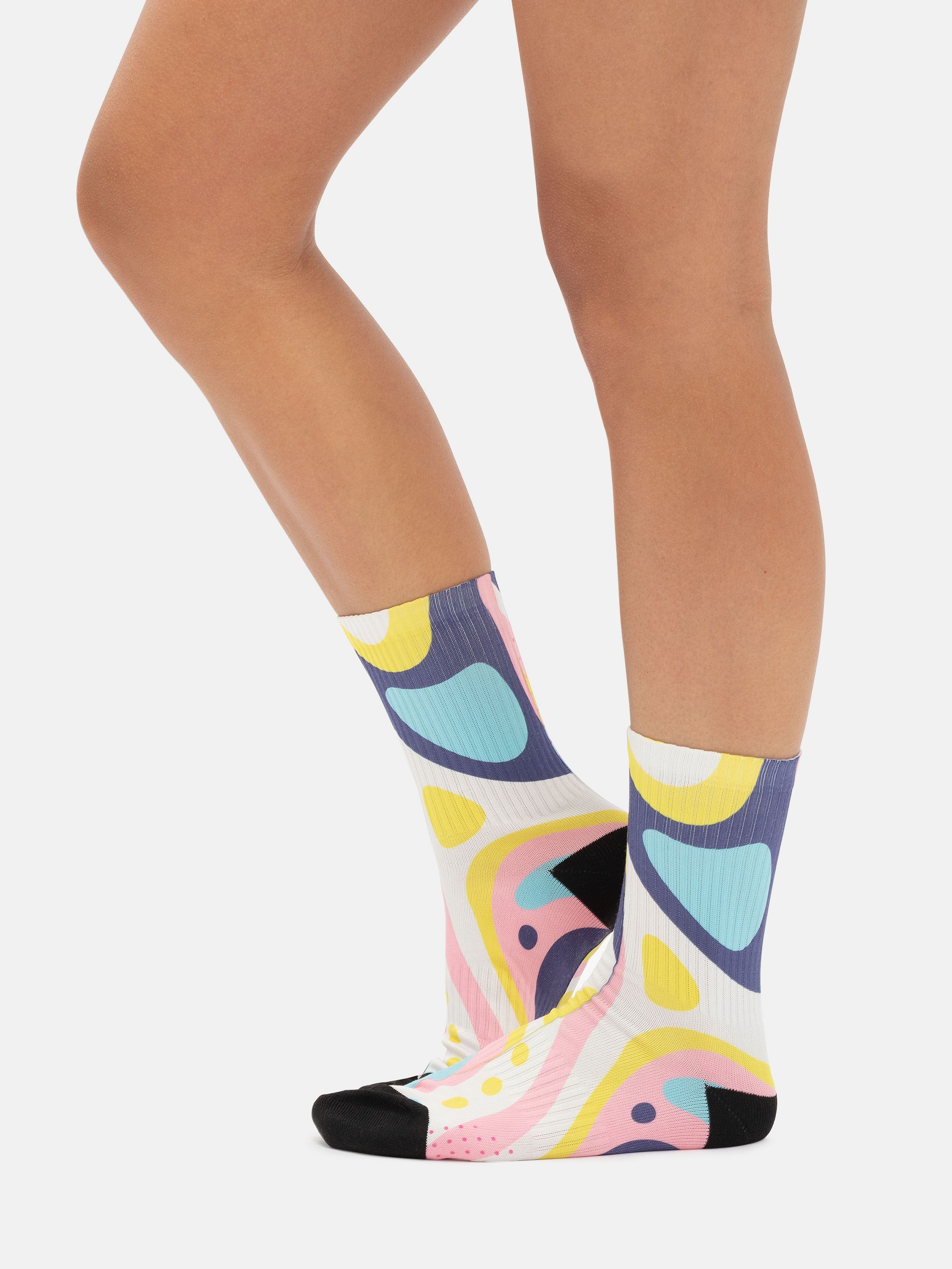 custom printed socks visible line