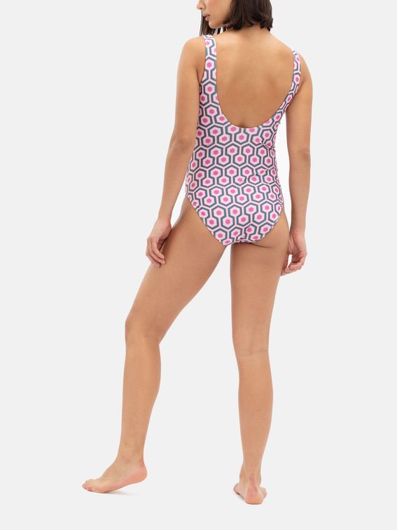 Buy Multi Print Thermal Scoop Neck Swimsuit from Next Ireland