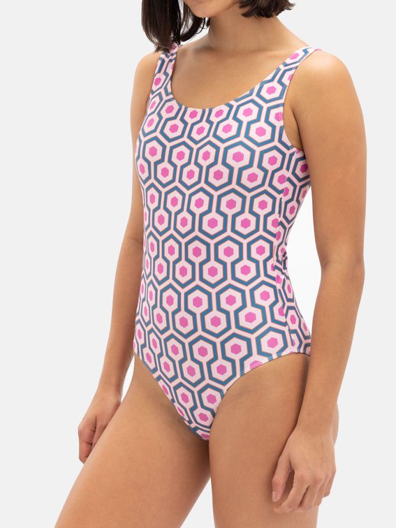 Buy Multi Print Thermal Scoop Neck Swimsuit from Next Ireland