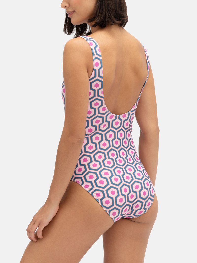 custom printed swimsuit detail