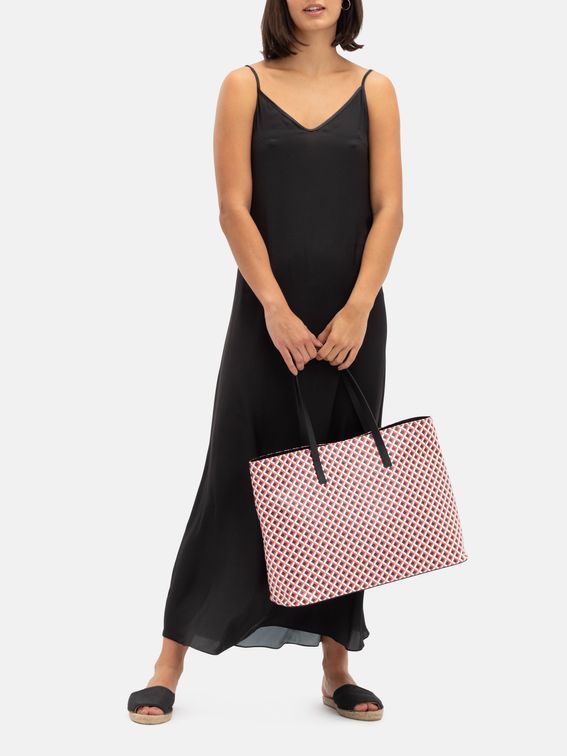 custom printed leather tote