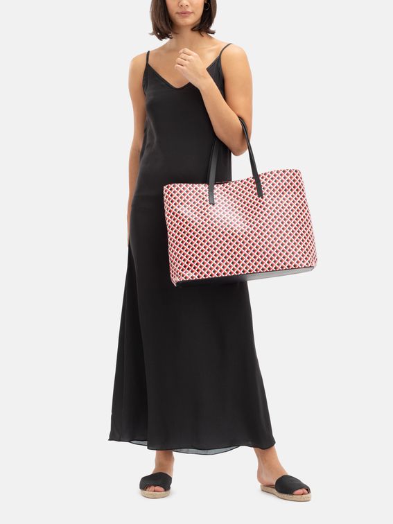 leather shopper tote with your designs