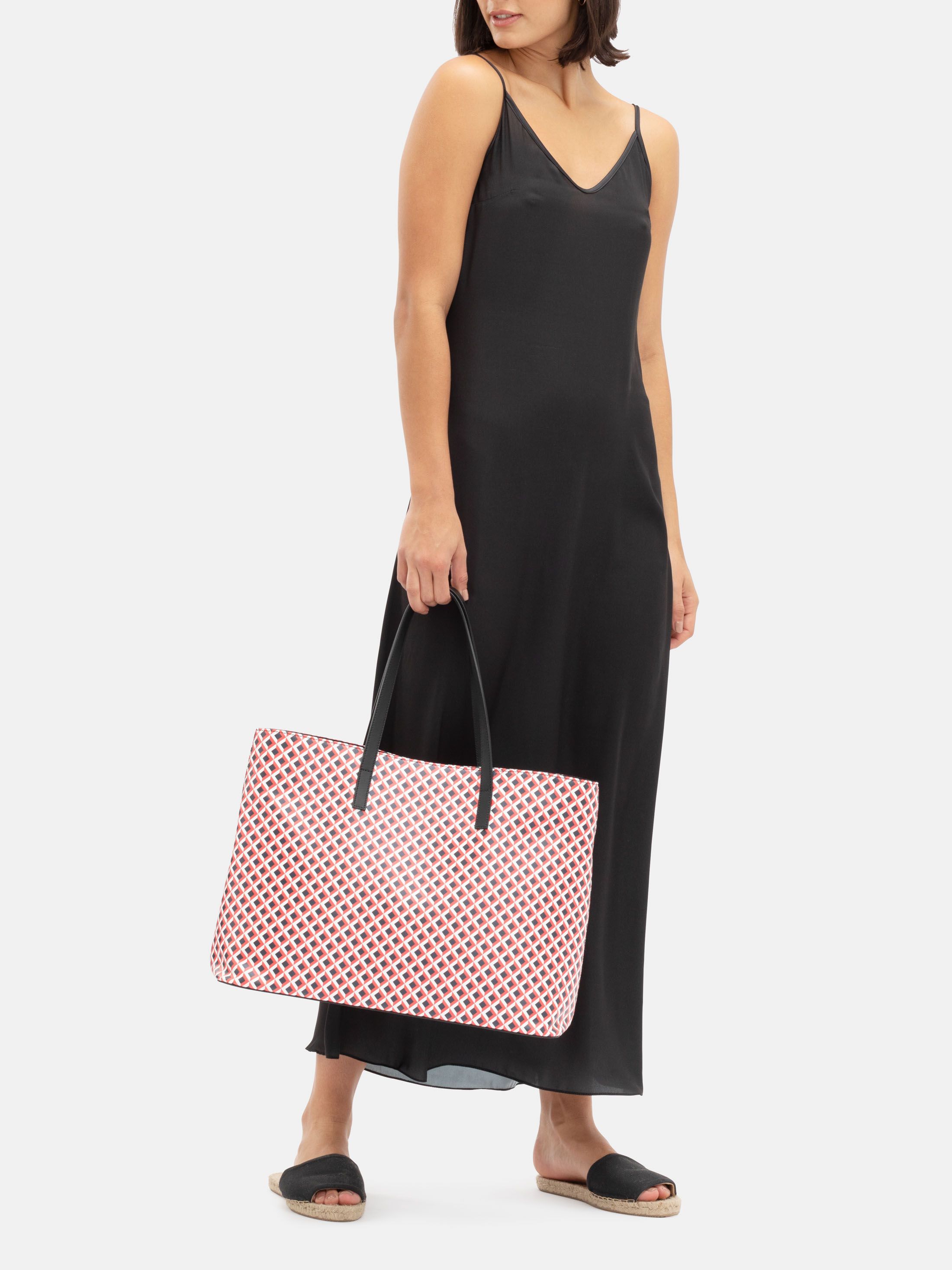 small custom printed leather tote