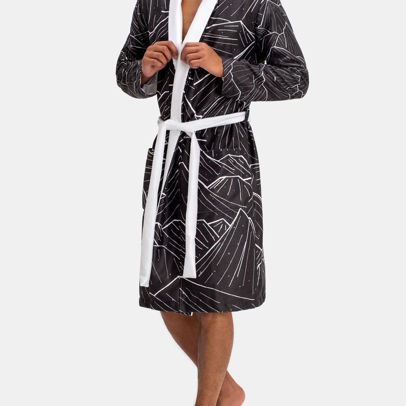 custom bath robes label and hook details