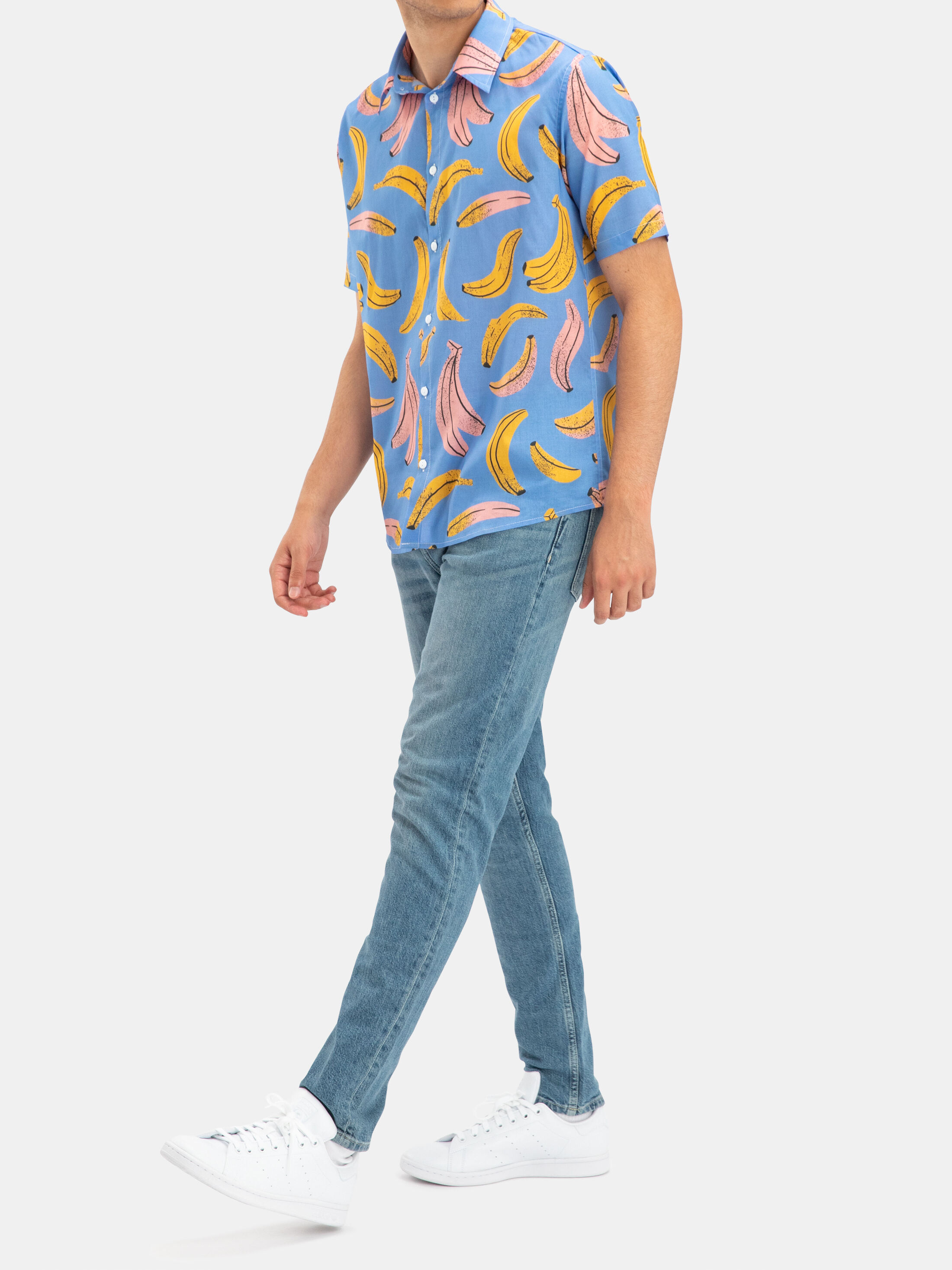Buy Light Blue Floral Denim Full Sleeves Shirt for Men