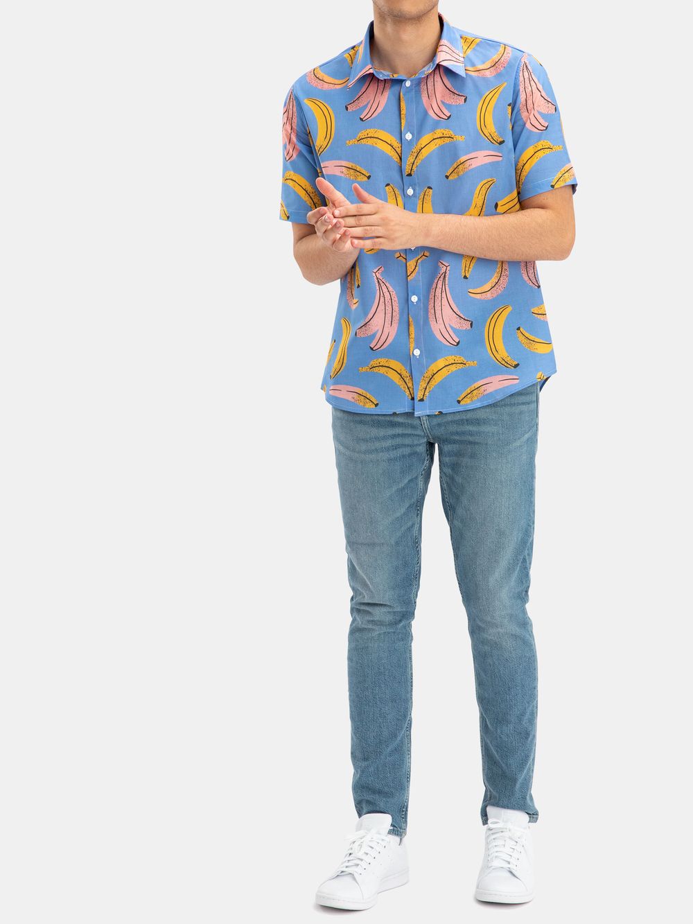 Camicia Uomo Maniche Corte Estate | Collo Botton-Down | Tessuto Traspirante | Stile Casual