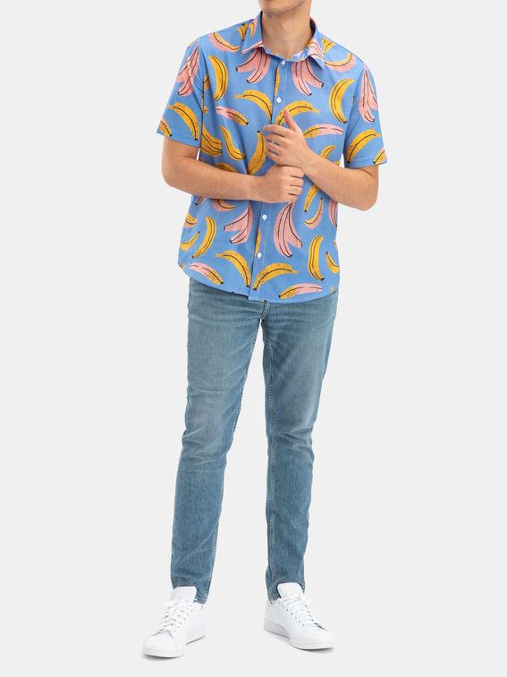 custom all over print button up shirts