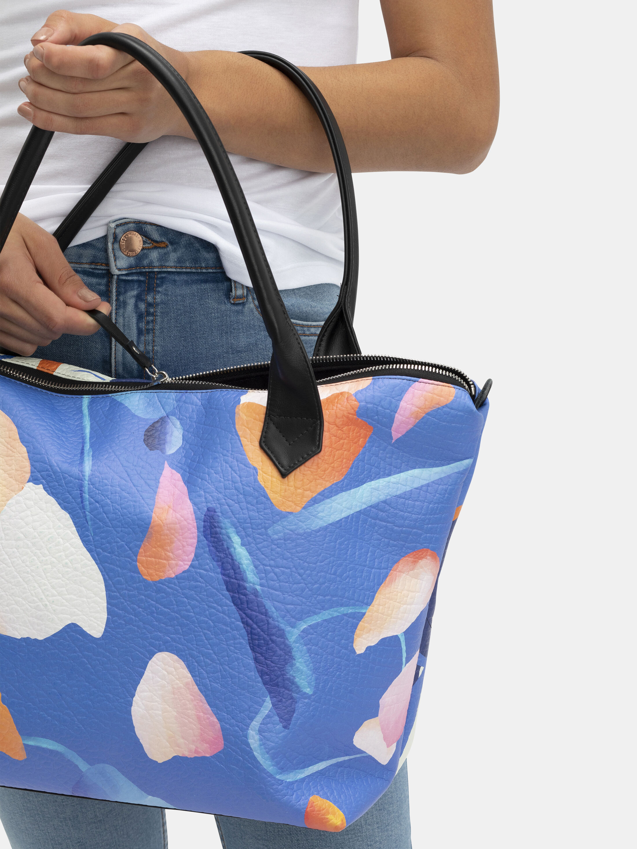 Tote bag con online cremallera