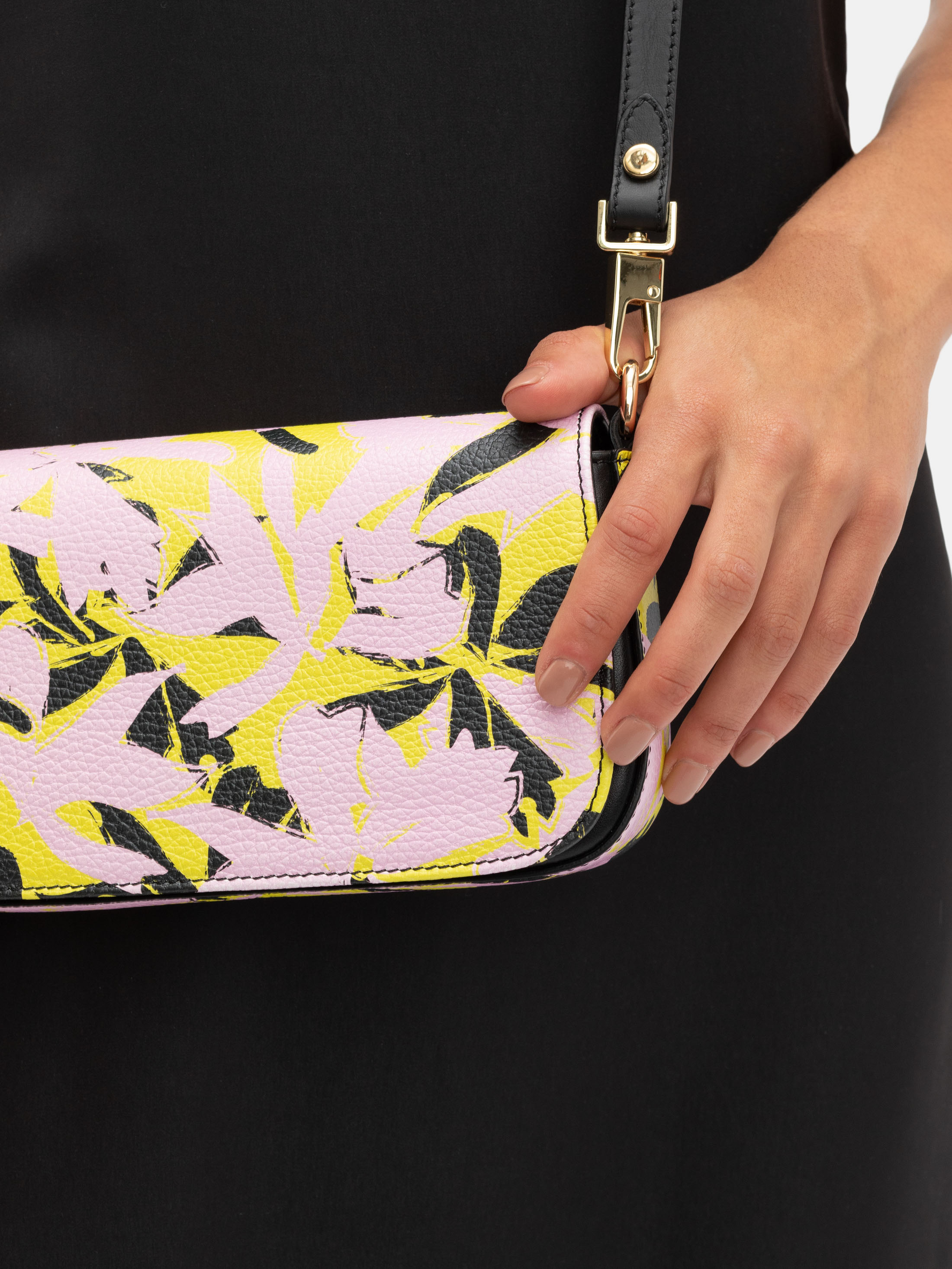 custom printed mini fold over bag with strap