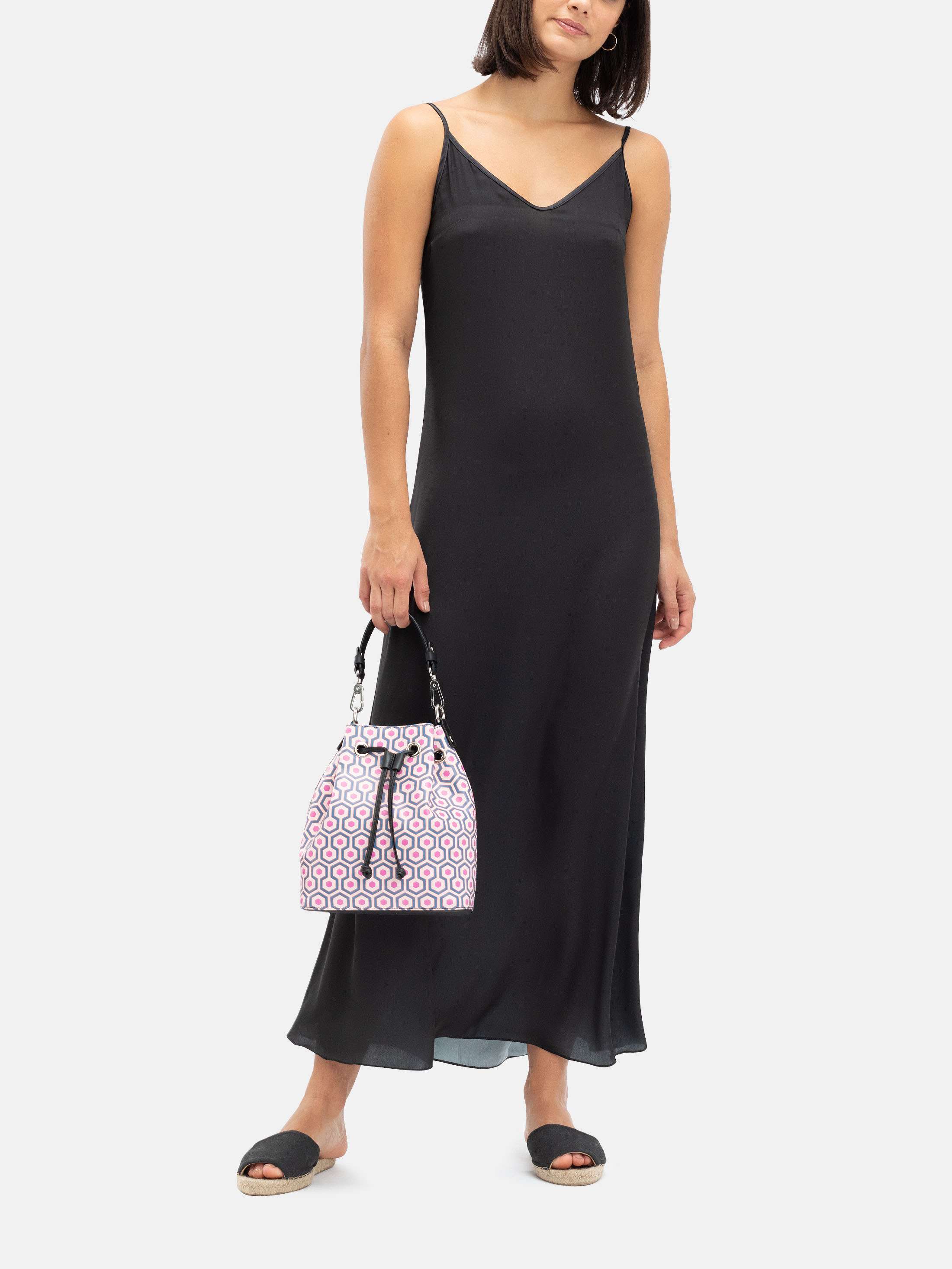 Borsa a secchiello con stampa personalizzata