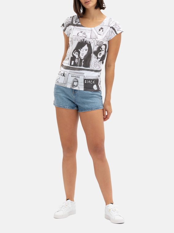 Lös passform t-shirt med eget tryck