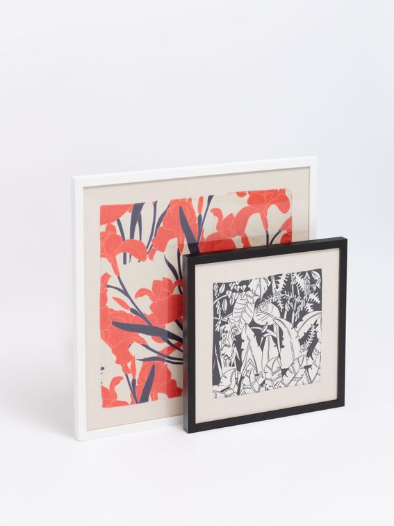 Custom Printed Framed Silk Scarf for decor