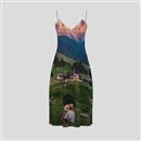 Personalized casual sleeveless midi dress