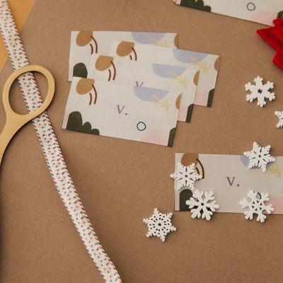 クリスマス ネームタグ 布