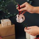 Ornement de Noël personnalisé (rond)