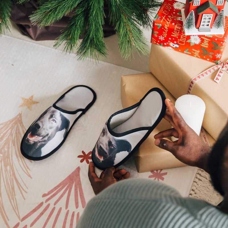 Personalised store luxury slippers