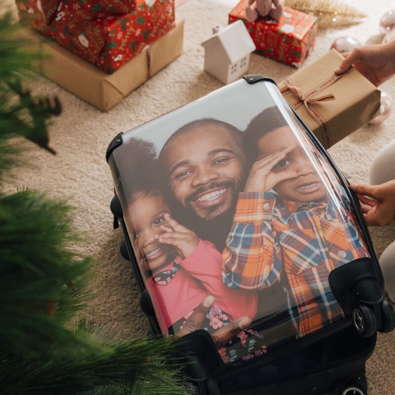 Photo Printed Christmas Suitcase