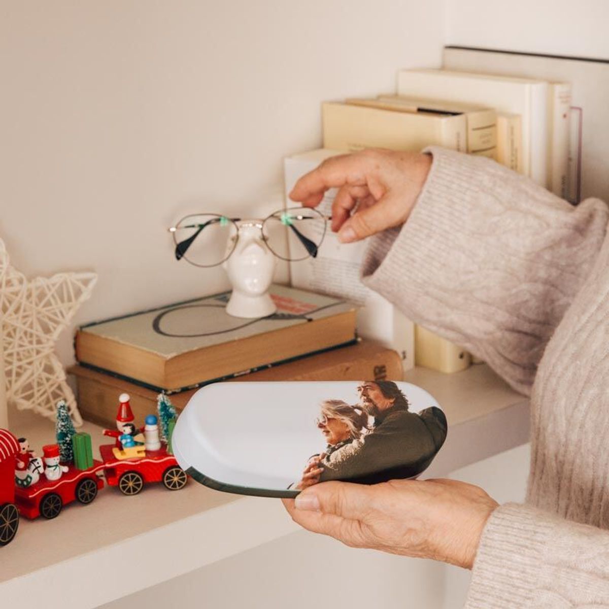 Custodia Occhiali Rigida In Pelle, Custodia Occhiali Da Sole - Foto 3