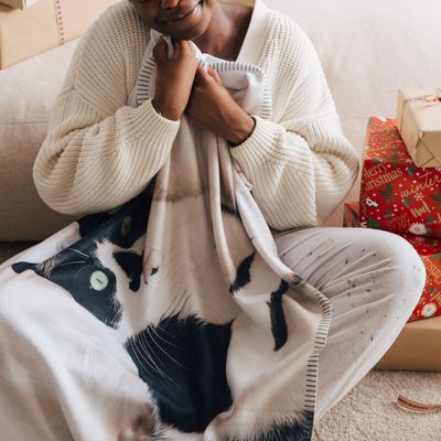 Couverture de Noël imprimée avec photo de famille