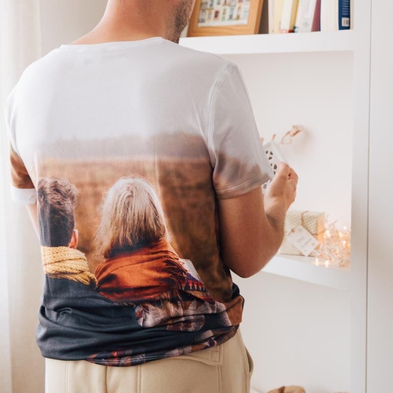 Personalizza la tua maglietta con un'immagine e/o un testo sulla manica personalizzata davanti e dietro - Italia Personalizza la tua maglietta con un'immagine e/o un testo sulla manica personalizzata davanti e dietro - Italia