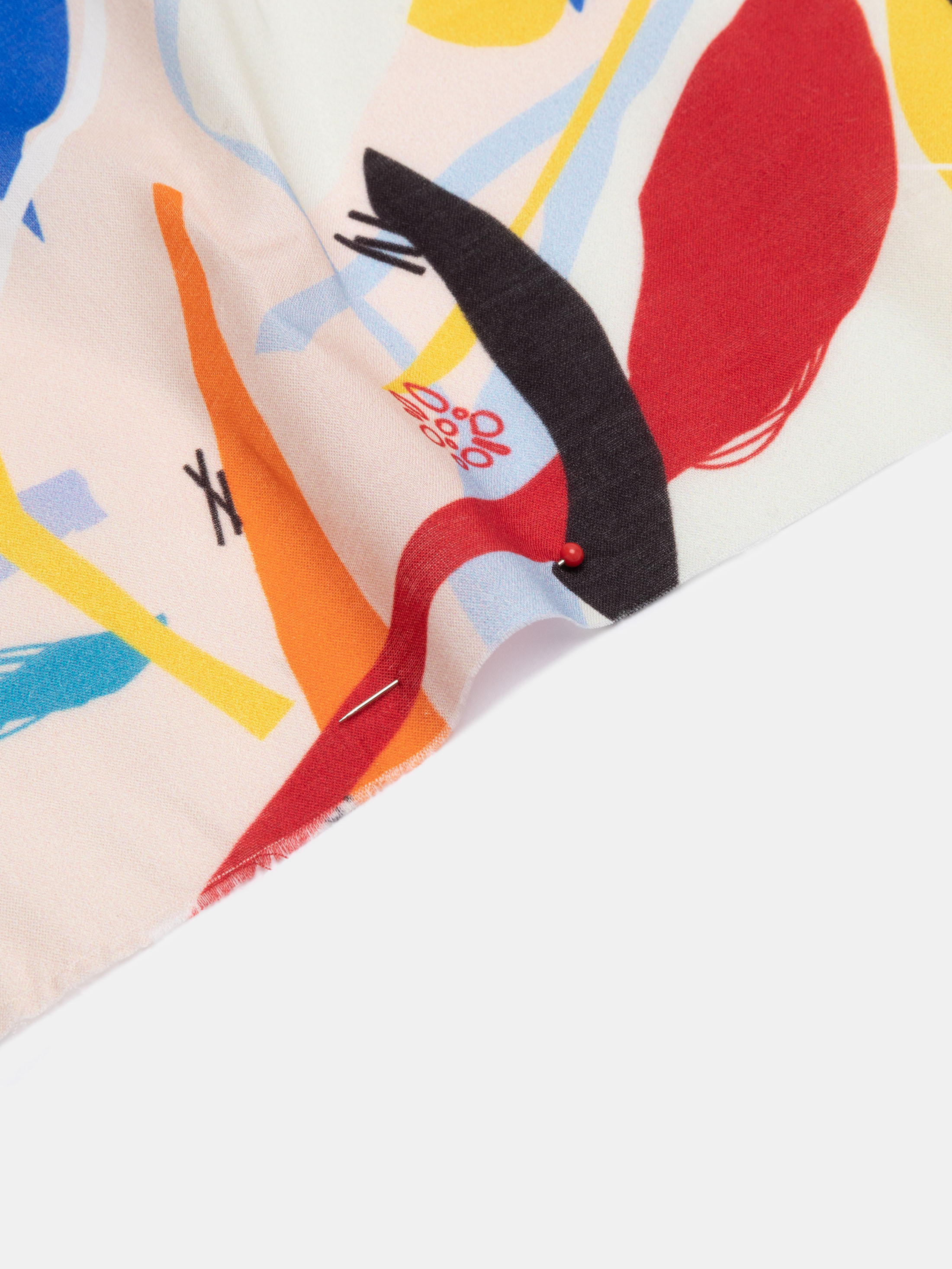 imprimez sur une mousseline de coton personnalisé détails