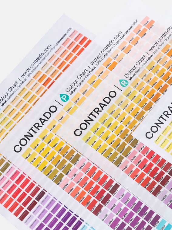 fabric printing color charts
