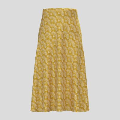 Personalised Silk Midi A-line Skirt