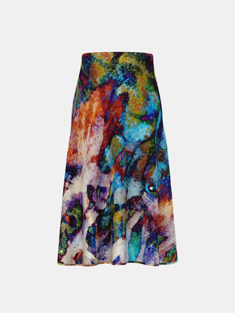 Custom Silk A-line Skirt