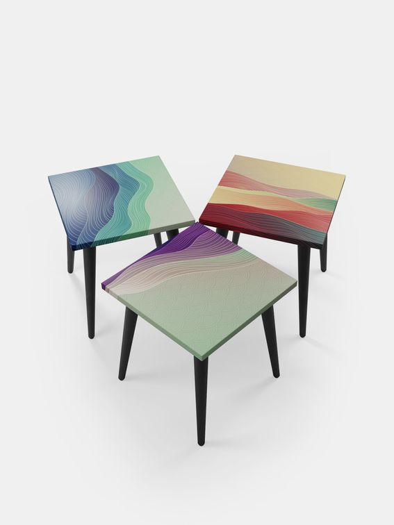 printed side table