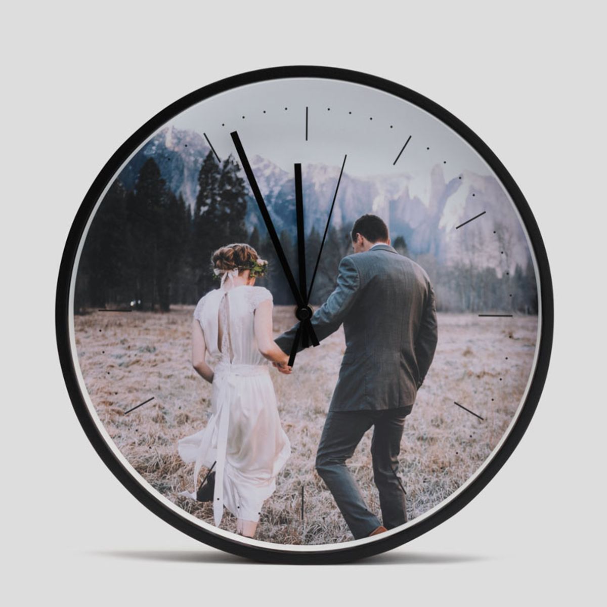 Horloge de mariage personnalisée Horloge murale photo