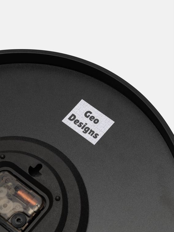 round clock custom printed label