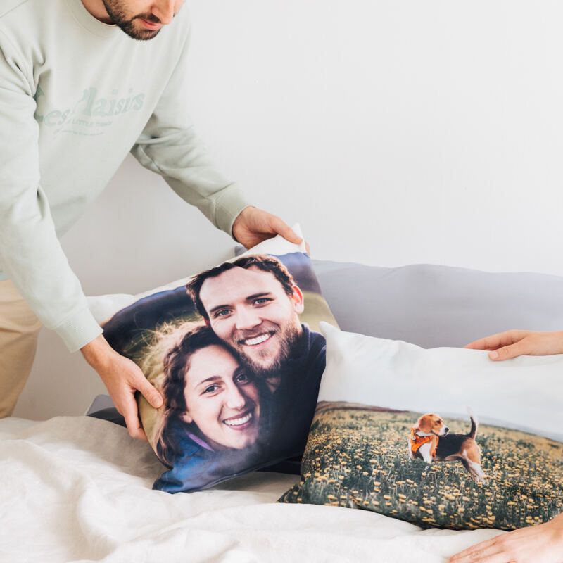 custom printed photo pillow
